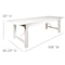 Flash Furniture 9'x40" White Table/4 Bench Set XA-FARM-7-WH-GG - alternate 8